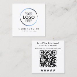 Visita Cuadrada Tarjeta de código QR de reseñas de negocios modern