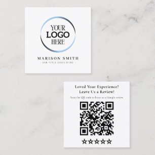 Visita Cuadrada Tarjeta de código QR de reseñas de negocios modern