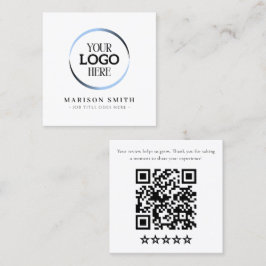 Visita Cuadrada Tarjeta de código QR de reseñas de negocios modern
