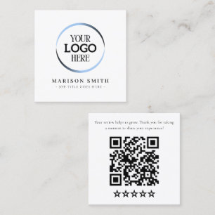 Visita Cuadrada Tarjeta de código QR de reseñas de negocios modern