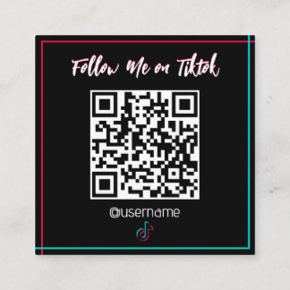 Visita Cuadrada Tarjeta de código QR para redes sociales personale