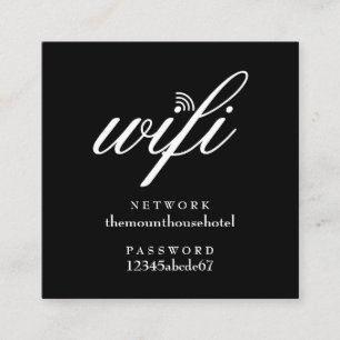 Visita Cuadrada Tarjeta de contraseña y red Wifi para invitados