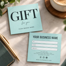 Tarjeta de descuento de vale de regalo de negocio
