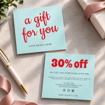 Tarjeta de descuento de vale de tarjeta de regalo