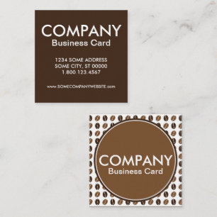 Visita Cuadrada tarjeta de empresa de café