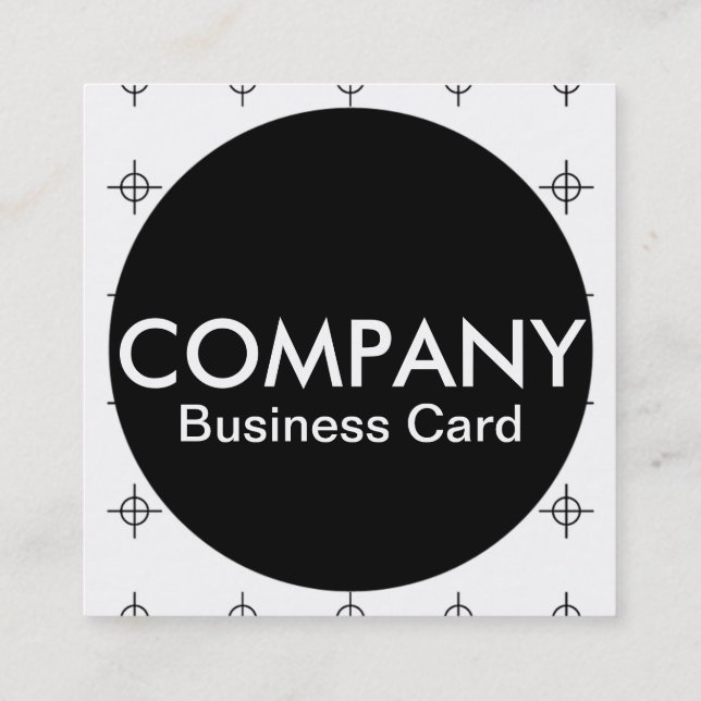 Visita Cuadrada tarjeta de empresa de foco (Reverso)