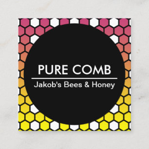 Visita Cuadrada tarjeta de empresa hexa-comb