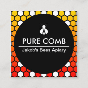 Visita Cuadrada tarjeta de empresa hexa honeycomb