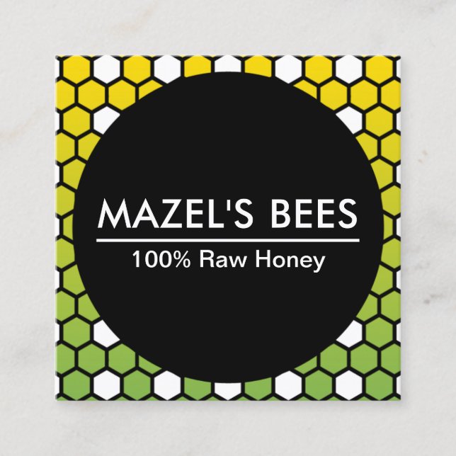 Visita Cuadrada tarjeta de empresa hexa honeycomb (Anverso)