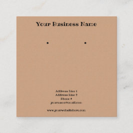 Visita Cuadrada Tarjeta de exhibición de joyería de textura bronce