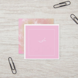 Visita Cuadrada Tarjeta de felicitación de negocios rosa