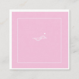 Visita Cuadrada Tarjeta de felicitación de negocios rosa