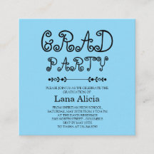 Tarjeta de fiesta de graduación moderna simple en