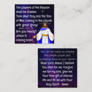 Visita Cuadrada Tarjeta de Folleto del Evangelio