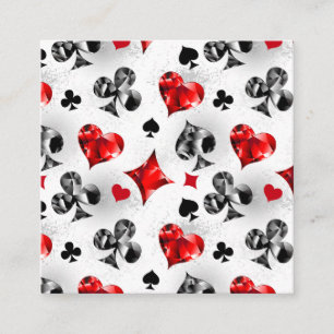 Visita Cuadrada Tarjeta de juego de jugador de póquer se adapta a 