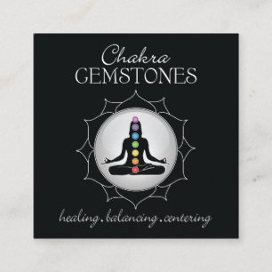 Visita Cuadrada Tarjeta de la cartera de la piedra preciosa de