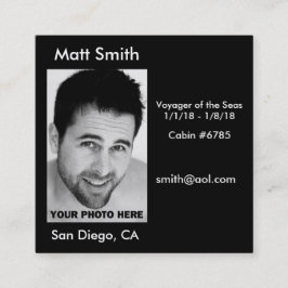 Visita Cuadrada Tarjeta de la travesía