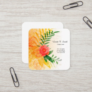 Visita Cuadrada Tarjeta de llamada comercial 