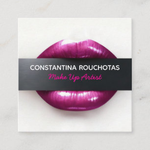Visita Cuadrada Tarjeta de Negocio de Artista de Maquillaje