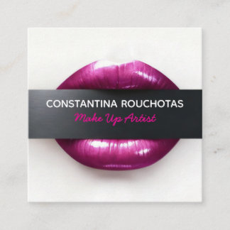 Visita Cuadrada Tarjeta de Negocio de Artista de Maquillaje