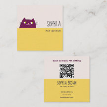 Tarjeta de Negocio de Cuidador de Mascotas QR Amar