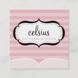 Visita Cuadrada TARJETA DE NEGOCIO DE TRENDY moda tira rosa