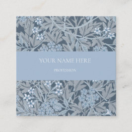 VISITA CUADRADA TARJETA DE NEGOCIO DE WILLIAM MORRIS JASMINE PATTE