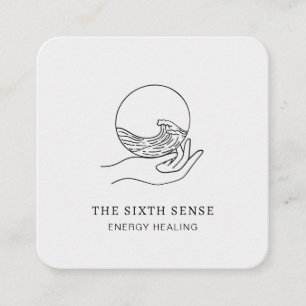 Visita Cuadrada Tarjeta de Negocio Espiritual Energie Heiler Reiki
