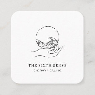 Visita Cuadrada Tarjeta de Negocio Espiritual Energie Heiler Reiki