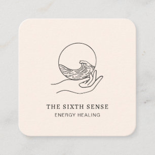 Visita Cuadrada Tarjeta de Negocio Espiritual Energie Heiler Reiki