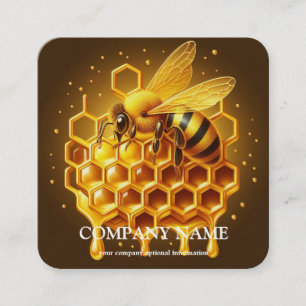 Visita Cuadrada Tarjeta de Negocios de Apicultor de Abejas de Miel