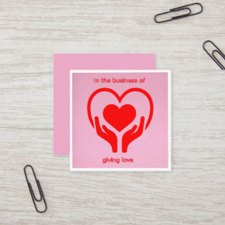 Visita Cuadrada Tarjeta de Negocios del Amor