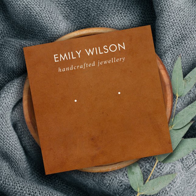 VISITA CUADRADA TARJETA DE PANTALLA DE TEXTURA DE CUERO DE TAN (Subido por el creador)