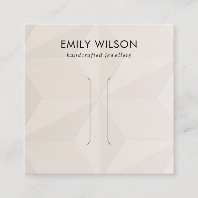 VISITA CUADRADA TARJETA DE PANTALLA DEL CLIP DEL PELO DE DIAMANTE  (Anverso)