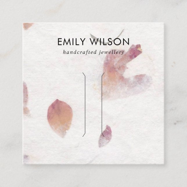 VISITA CUADRADA TARJETA DE PANTALLA DEL CLIP DEL PELO DE PAPEL HEC (Anverso)