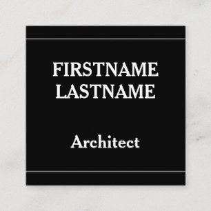 Visita Cuadrada Tarjeta de perfil de arquitecto