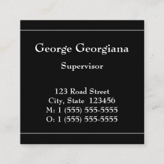 Visita Cuadrada Tarjeta de perfil profesional básica