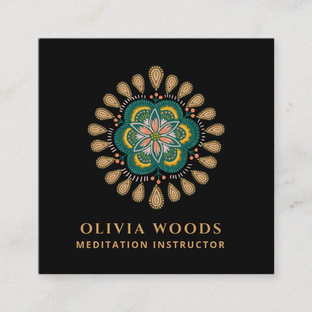 Visita Cuadrada Tarjeta de Presentación (Anverso)