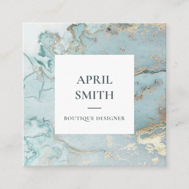 Visita Cuadrada Tarjeta de presentación (Anverso)