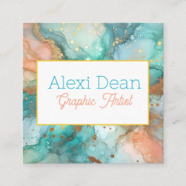 Visita Cuadrada Tarjeta de presentación