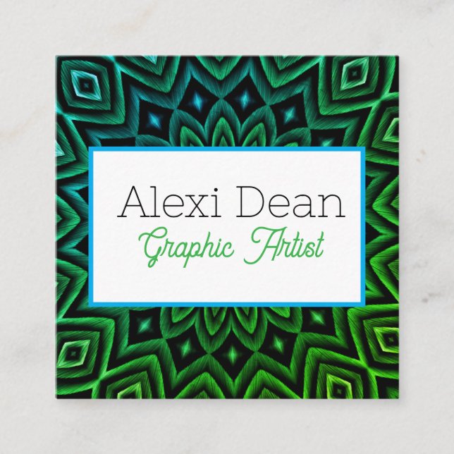 Visita Cuadrada Tarjeta de presentación (Anverso)