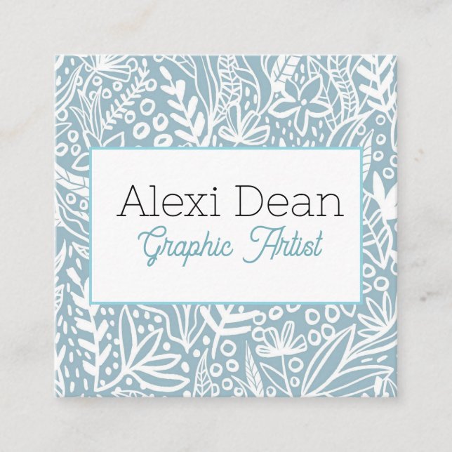 Visita Cuadrada Tarjeta de presentación (Anverso)