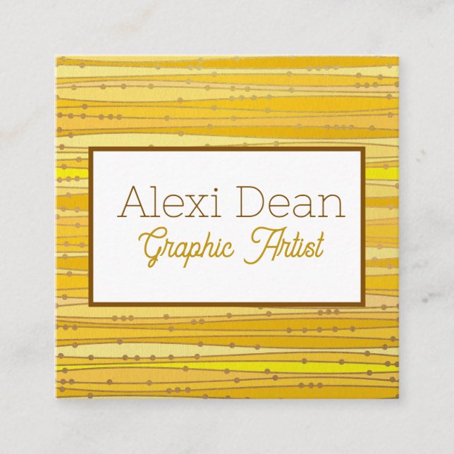 Visita Cuadrada Tarjeta de presentación (Anverso)