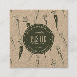 Visita Cuadrada Tarjeta de presentación 1| Rústico Rancher