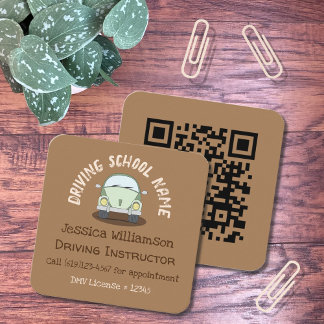 Visita Cuadrada Tarjeta de presentación Brown del personalizado In