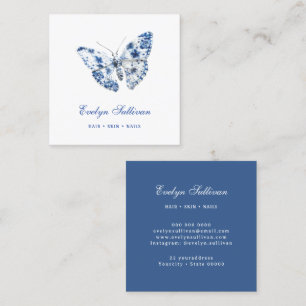 Visita Cuadrada Tarjeta de presentación con logotipo de mariposa d