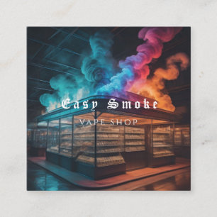 Visita Cuadrada Tarjeta de presentación Corolful Smoke Vape Shop
