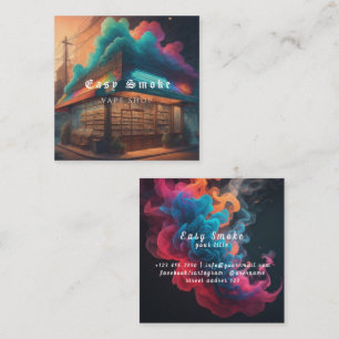 Visita Cuadrada Tarjeta de presentación Corolful Smoke Vape Shop