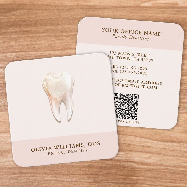 Visita Cuadrada Tarjeta de Presentación Cuadrado Rosa Código QR de (Subido por el creador)