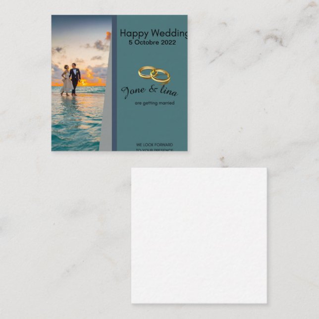 Visita Cuadrada Tarjeta de presentación de 3,5" x 2,5" (Anverso / Reverso)